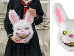 Halloweenská maska králík strašidelné stvoření monstrum převlek psychopat kostým