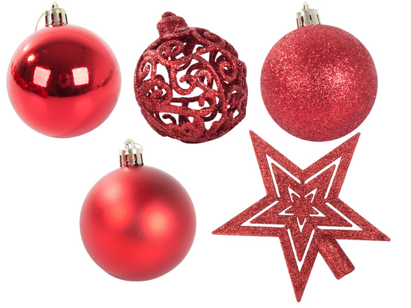 Ziemassvētku eglīšu galotnes 6/4/3 cm kit 100 gab.