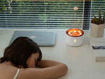 Humidificador de aire led difusor rgb volcán fragancia niebla fuego explosión