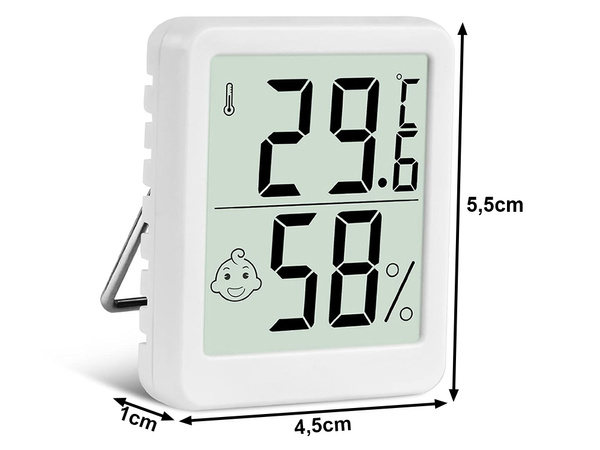 Digitales thermometer mini-wetterstation raumhygrometer batterie magnet