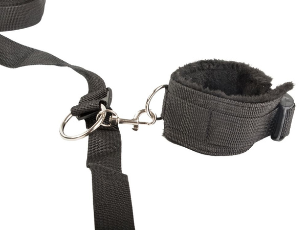 OKOVI BDSM POSTELJNI PASOVI ZA PARE NASTAVLJIVI TRAKOVI ČRNI