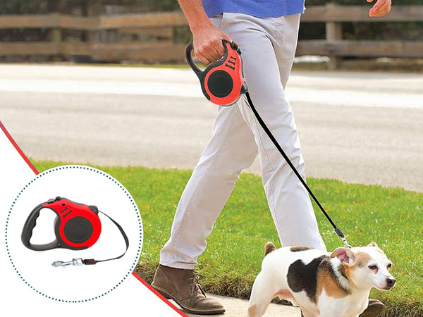 Lanyard automatico para perros bloqueador potente bobina ligera 5m 15kg