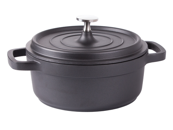 Casserole plateau de cuisson couvercle 2.2l induction aluminium