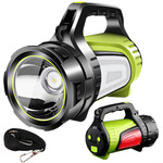 Wiederaufladbare led-taschenlampe suchscheinwerfer leistungsstarke powerbank