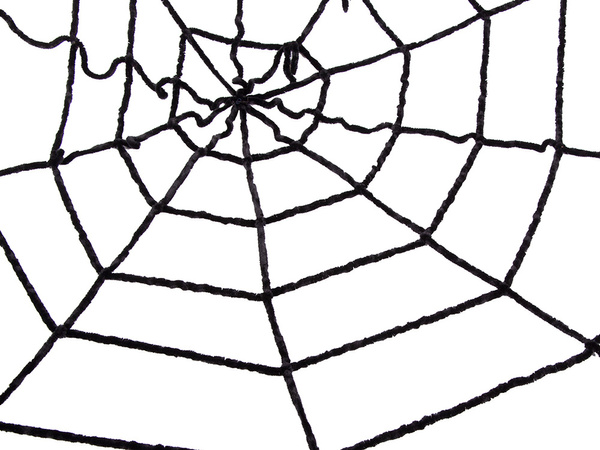 Tela de araña artificial grande negro halloween decoración
