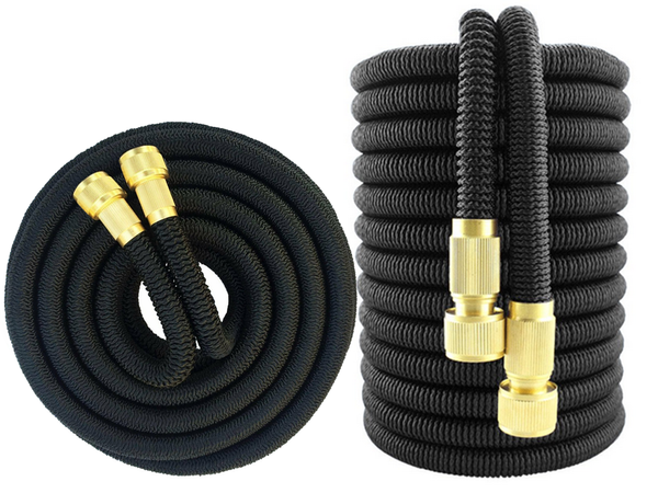Tuyau d'arrosage de 30m à raccords extensibles crochet pour pistolet