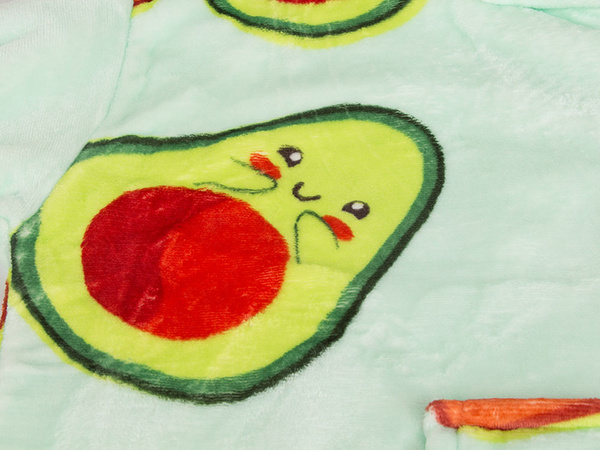Soe avokaado dressipluus oversize tekk xxl 2in1 paks faux karusnahk pehme kapuutsiga