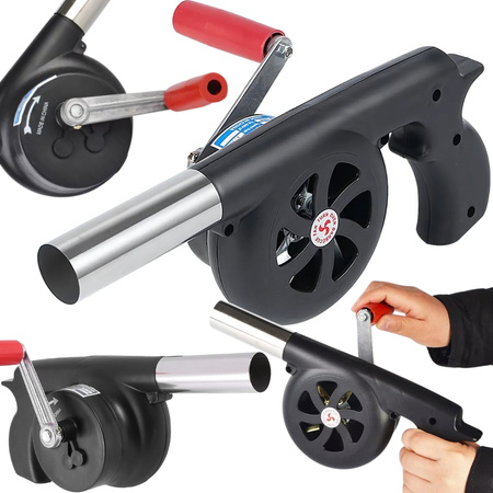 ROČNI PIHALNIK ZA PRIŽIGANJE ŽARA ZA TABORNE OGNJEVARNE ŠTEDILNIKE BBQ TRPEŽEN ROČAJ