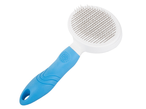 Self-cleaning hair brush for dogs cats