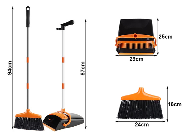 Lazy man's sweeping kit swifter brush mop cleaning wiper dustpan 2in1