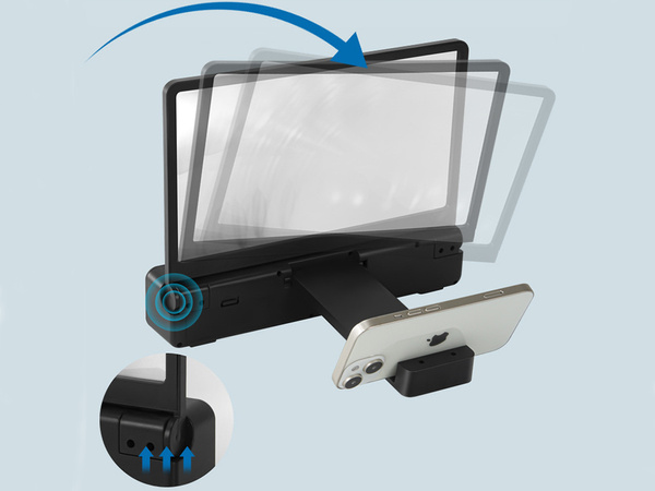 Pantalla de aumento con lupa y amplificador de pantalla para ver el altavoz del teléfono