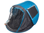 Beach tent pop-up uv lockable self-folding blue large