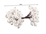 Décoration de noël en sorbier blanc givré 5 pcs