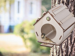 Birdhouse koka birdhouse ligzdošanas kaste montāžai krāsas diy