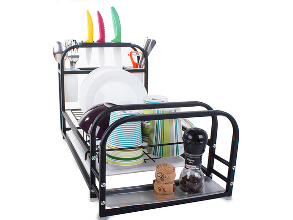 Dish drying rack with tray stand loft