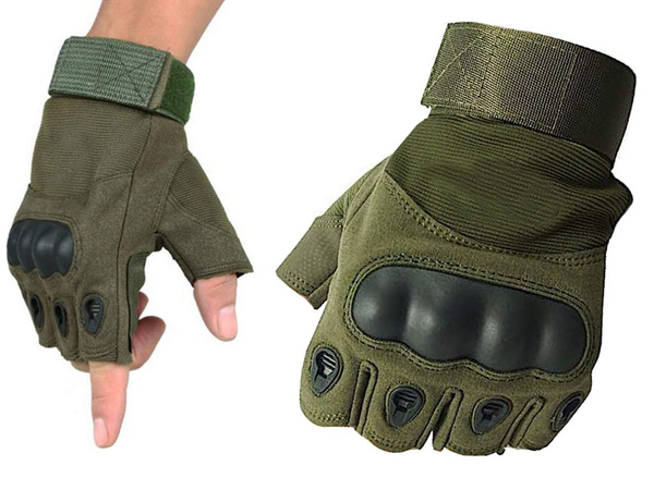 Fingerless tactical gloves military survival xl