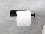 Držák toaletního papíru wc samolepicí bez vrtání černý loft kovový