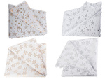 Mantel navidad estrellas blancas copos de nieve 140x220cm