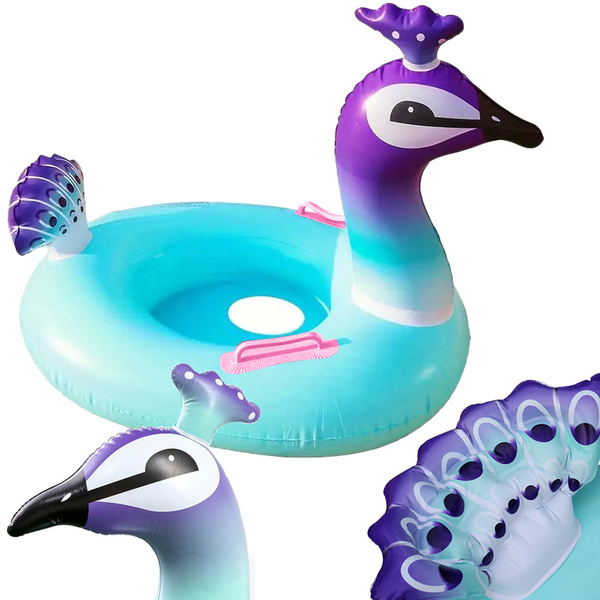 Small inflatable peacock wheel for baby swimming in pool water 60cm