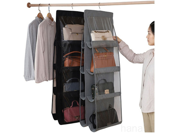 Wardrobe organiser for handbags hanger