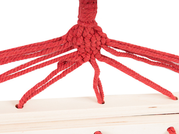 Zahradní houpací síť vyztužená pruhovaným barevným dřevem houpačka 200 x 80