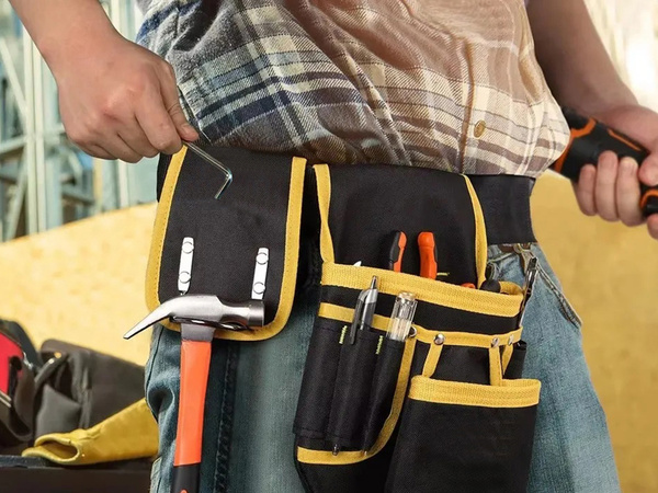 Ceinture porte-outils multifonction 22 poches porte-marteau