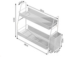 Étagère de cuisine loft organisateur de cuisine à deux étages avec panier