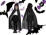 Capa halloween capa con capucha negro disfraz para niño