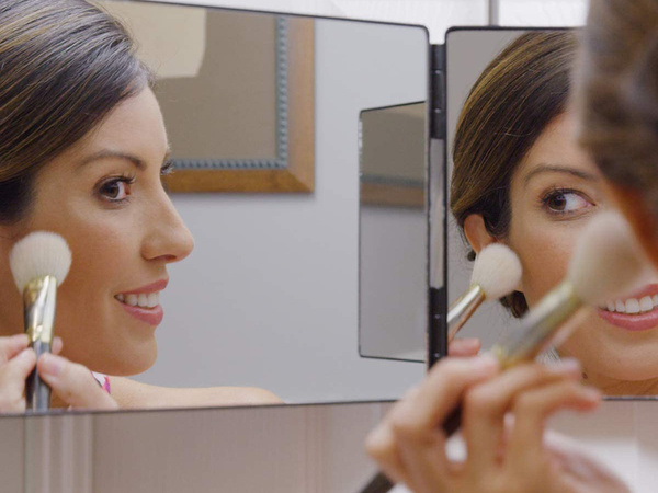 3-dielne sklopné nástenné kozmetické zrkadlo