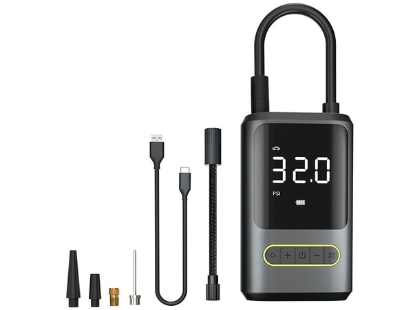 Elektromos kerékpárpumpa kerékpárokhoz és autókhoz kompresszoros fénykészülék 10 bar lcd