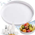 Tavă pivotantă organizator universal tavă 25cm bucătărie baie condimente alb