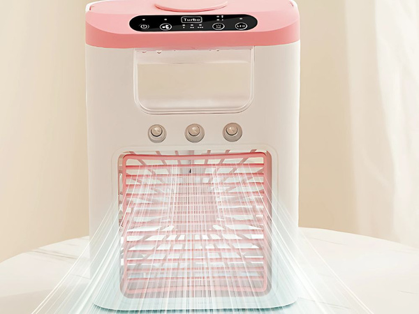Ventilador de escritorio con humidificador de agua usb rgb led 3 niveles de velocidad