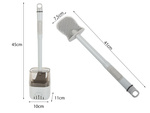 Brosse de toilette en silicone pour la salle de bain avec distributeur de liquide