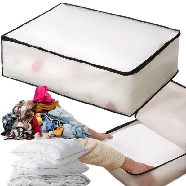 Organisateur de literie poubelle de vêtements housse de couverture housse à fermeture éclair xl