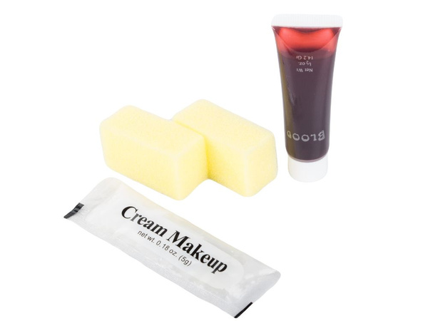 Falošné rany make-up pre halloween maľovať jazvy rany make-up kože