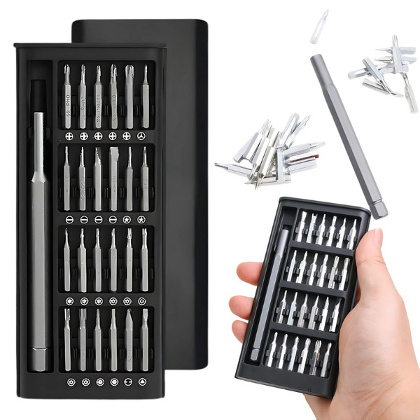 Juego de puntas de destornillador de precisión puntas magnéticas 24 puntas + estuche