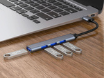 Rozbočovač usb 3.0 5gb/s hub adaptérová stanice 4x porty usb 3.0