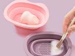 Čistiaca miska na čistenie štetcov na make-up silikónová podložka