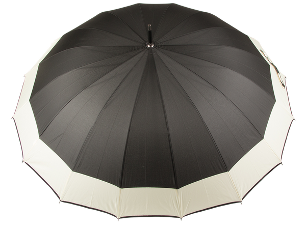 Elegancki duży parasol rządowy mocny xxl antypoślizgowa rączka automatyczny