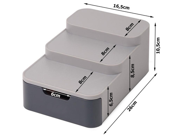 Kitchen organiser bin three tier drawer