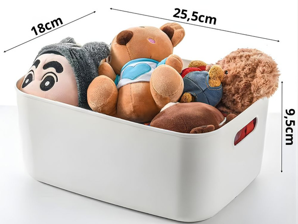 Uzglabāšanas konteiners organizators ar rokturiem universāls 18x25 cm