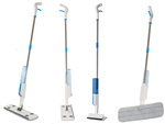 Mop flat cu spray spray spălător de vitră 3x tampoane 2in1