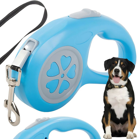 Automatic lanyard for dogs blocking powerful lightweight coil 5m 15kg