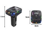 Auto mp3/wma ülevõtja 2xusb + usb c bluetooth 5.3 led qc 3.0