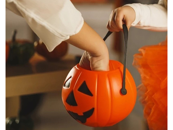 Halloween vedro tekvica cukrovinky kontajner veľké cukrovinky kotol