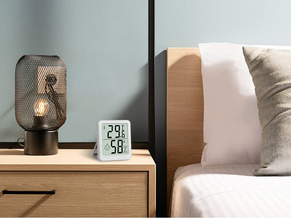 Digitalni termometer mini vremenska postaja soba higrometer baterija magnet