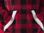 Sweatshirt chaud couverture oversize xxl 2in1 fourrure épaisse douce robe de chambre à capuche