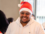 Santa klobúk s bambulou kostým kostým