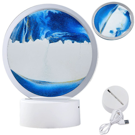 Pesek svetilka 3d premikajoče dinamično pesek dekorativno mizo usb vodil rgb