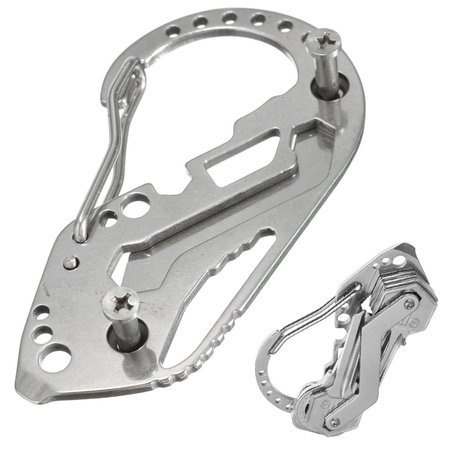 Porte-clés mousqueton de survie multitool